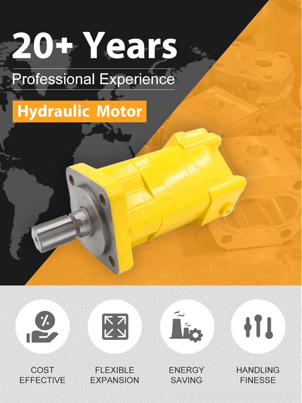 BM5_Cycloid Hydraulic Motor-2 100 cc/r 75 Lpm Hydraulic Motor detailed image